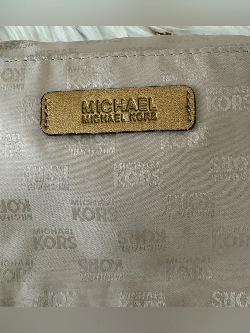 Michael Kors Dark Gold Metallic Tote Shoulder Bag - USED - for DIY?